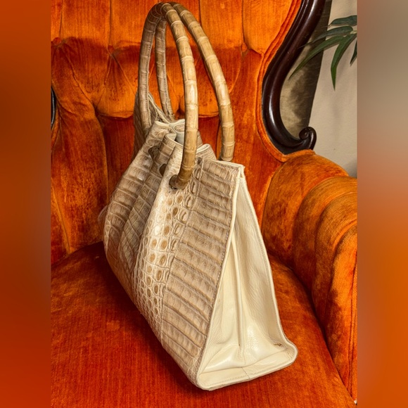 The Barfield Collection Handbag Tan Crocodile Tote Bag MSRP 2599.00 - Picture 2 of 14